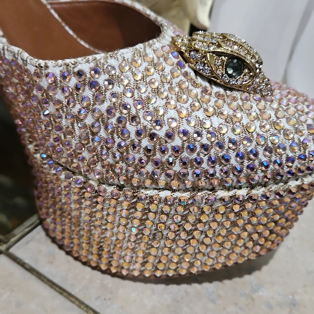 NWT! Kurt Geiger KENSINGTON PLATFORM Bling Heels - SOLD OUT! - Picture 4 of 13